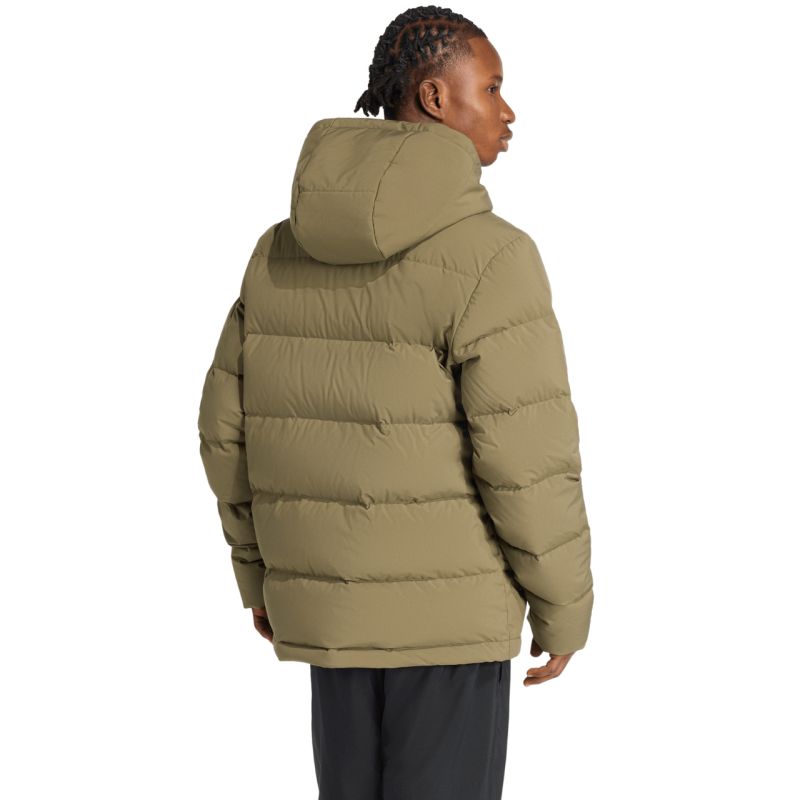Men's adidas Helionic Climawarm Hoodie Jacket Olive JX0580 In preparation Adidas