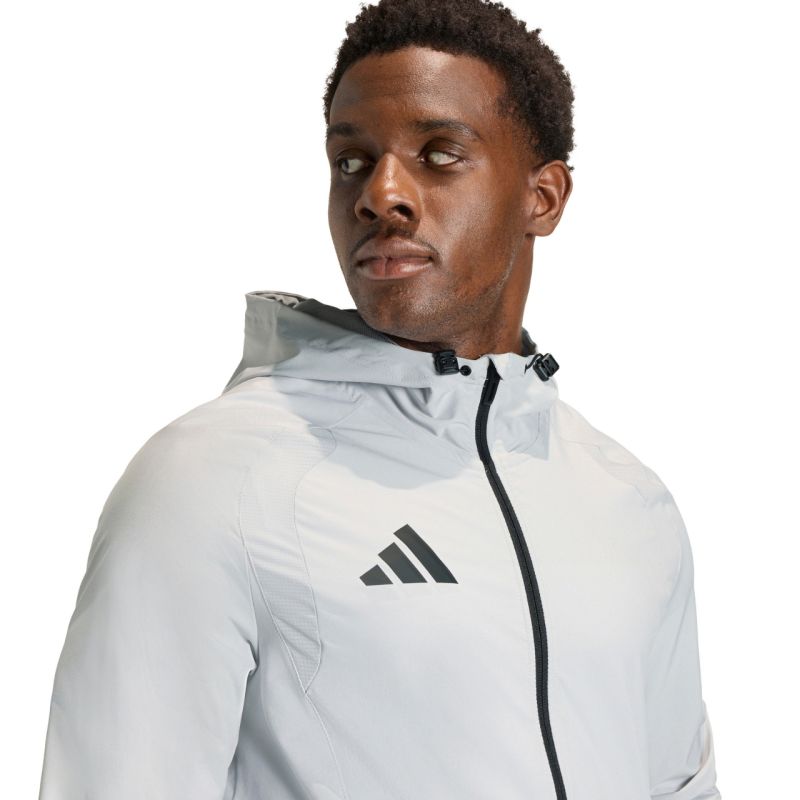 Men's adidas Tiro 26 Travel Windbreaker Jacket Light Gray KD3336