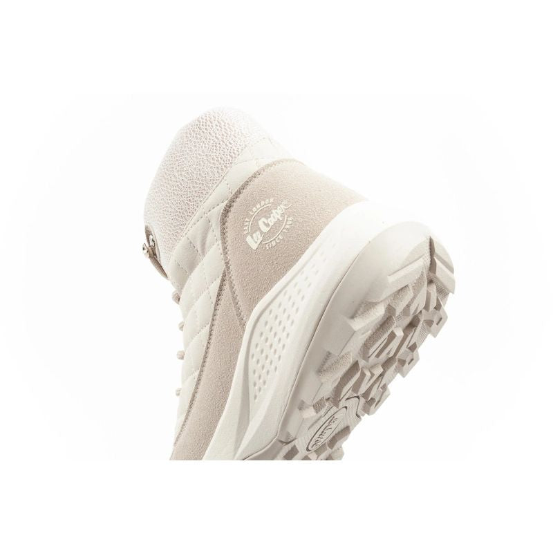 Lee Cooper women's winter hiking sports shoes, insulated, cream, eco-leather Lee Cooper