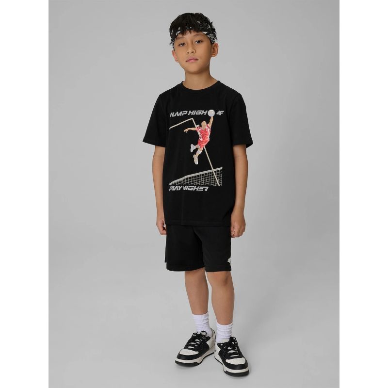 Boys' regular-fit printed T-shirt 4F 4FJRAW26TTSHM4345-20S