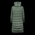 CMP women's winter jacket with hood, insulated coat, long, green (34K0046F/E621) CMP