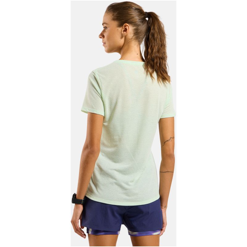 Women's Odlo ESSENTIAL LINENCOOL crew-neck short-sleeve T-shirt, green