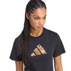 adidas Floral Regular Graphic Women's T-Shirt Black KT2766