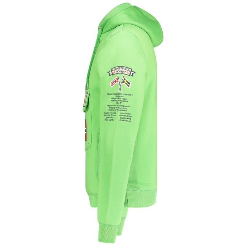 Geographical Norway Gymclass 054 Pop M sweatshirt WW4181H/GN-Flashy green Clothing/Outdoor/Geographical Norway Your Sports Performance