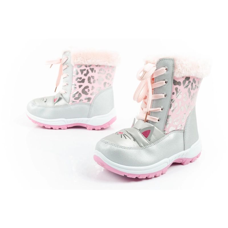 Leomil winter boots children's snow boots kitten fur warm for girls Leomil