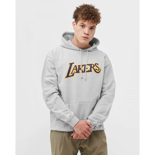 Mitchell &amp; Ness Team Logo Hoody Los Angeles Lakers M HDSSINTL1050-LALGREY Clothing/Lifestyle/Mitchell & Ness Your Sports Performance