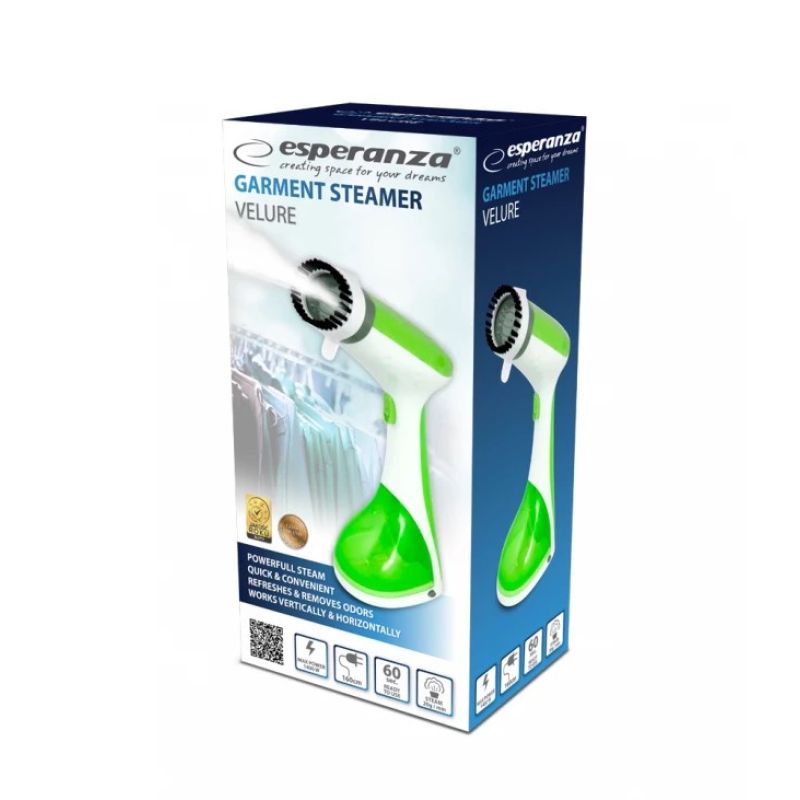 Esperanza VELURE EHI008 Garment Steamer (1400W; green) AGD - Produkty/Parownice Your Sports Performance