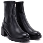 Women's black high-heeled ankle boots Potocki SZ12835