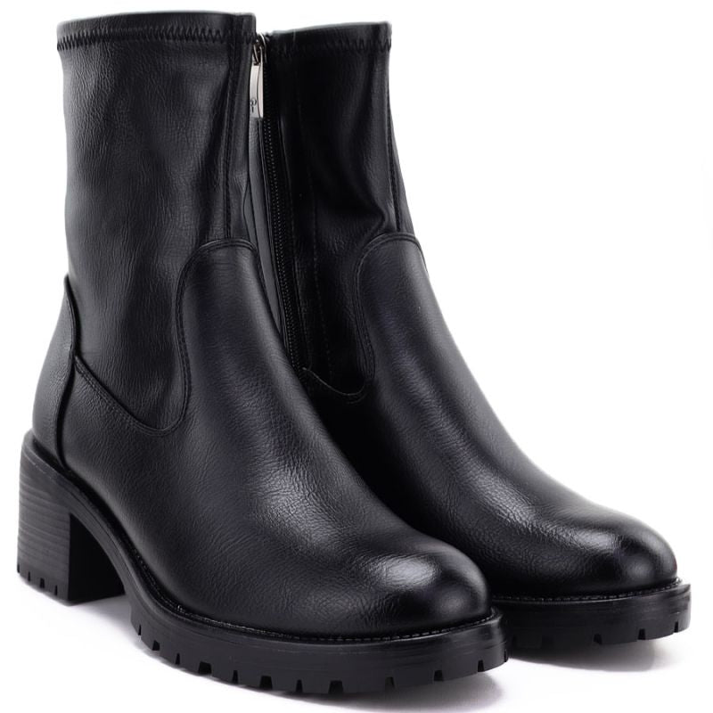 Women's black high-heeled ankle boots Potocki SZ12835