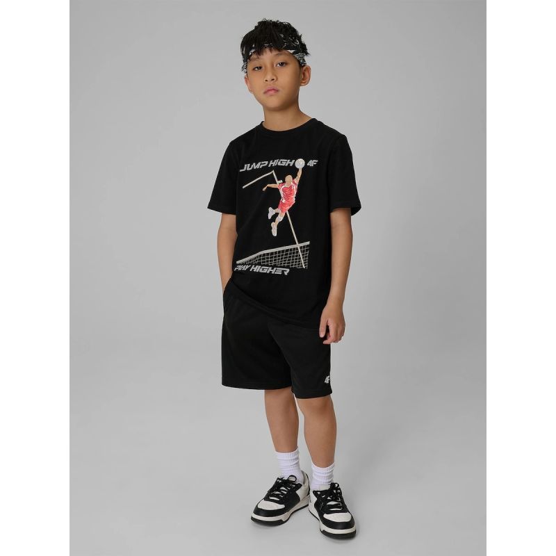 Boys' regular-fit printed T-shirt 4F 4FJRAW26TTSHM4345-20S