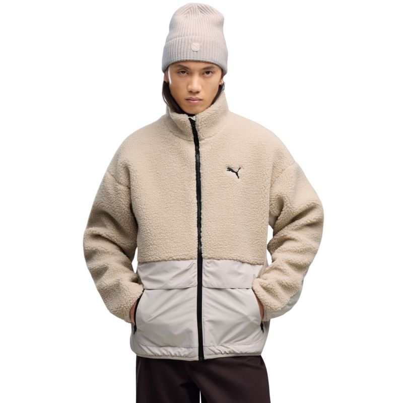 Men's Puma Hybrid Re: Fibre Sherpa Jacket Beige 694562 82