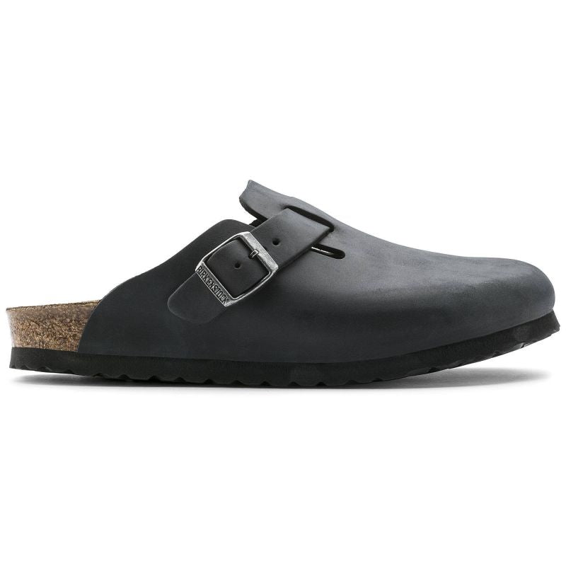 Birkenstock Boston Black women's/men's clogs, oiled leather, narrow slippers (0059463) In preparation Your Sports Performance