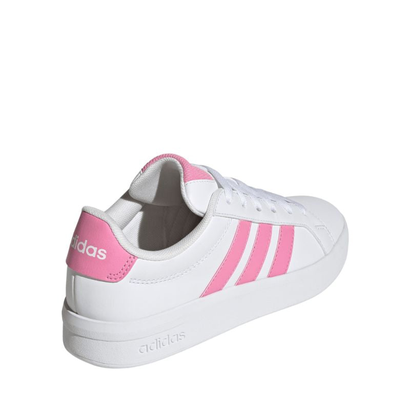 Adidas Grand Court 3.0 kids' shoes white and pink HP3528