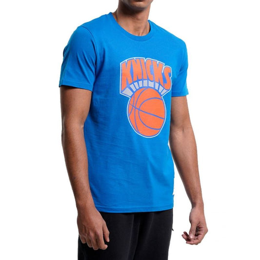 Mitchell &amp; Ness NBA Team Logo Tee New York Knicks M BMTRINTL1051-NYKROYA Clothing/Lifestyle/T-shirts/Mitchell & Ness Your Sports Performance