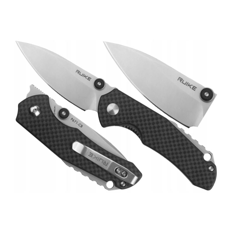 Ruike EDC Everyday Folding Knife, Black Flipper, Steel - P671-CB Akcesoria treningowe/Inne Your Sports Performance