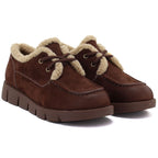 Brown leather shoes lined with sheepskin, Vinceza FIO27-67022