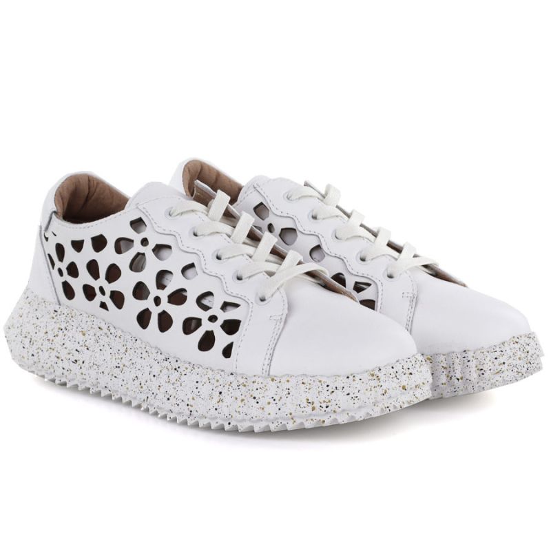 Women's leather platform shoes white Artiker 56C1167 Artiker