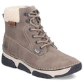 Women’s Brown Leather Lined Hiking-Style Ankle Boots Rieker 45925-25
