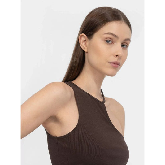Women's asymmetrical one-shoulder crop top 4F *Kategoria tymczasowa Your Sports Performance