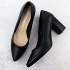 Sergio Leone PB414 women's black pumps with a block heel Footwear Your Sports Performance