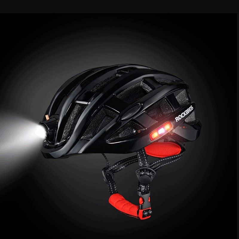 Rockbros MTB bike helmet with light black 57-62cm Rockbros/Odzież Rowerowa/Kaski Your Sports Performance