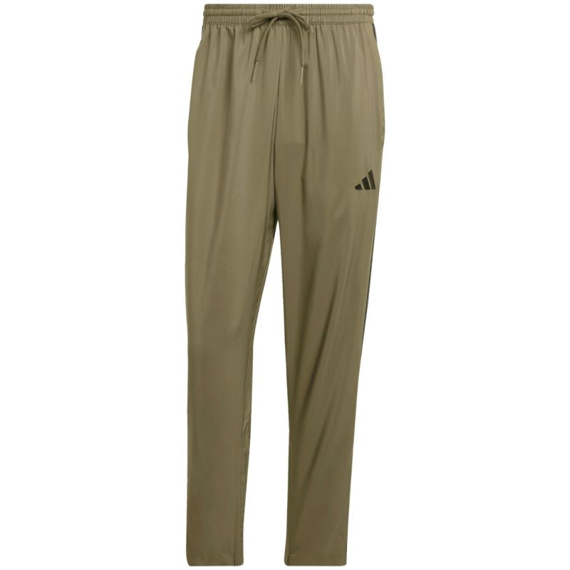Men's adidas Essentials 3-Stripes Stanford Open Hem Pants Olive JE6401