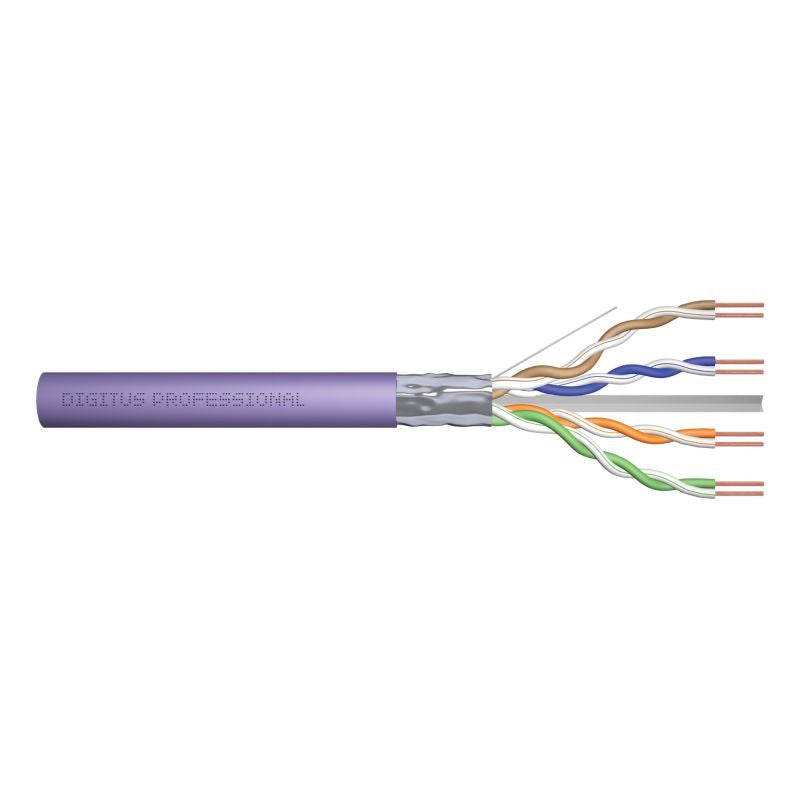Digitus Cat.6 Installation Cable, F/UTP, Eca, AWG 23/1, LSOH, 305m, Purple, Carton Kable, gniazda i wtyki/Kable sieciowe Your Sports Performance