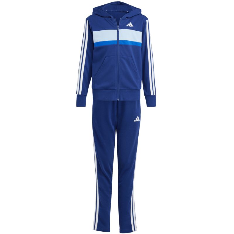 adidas Seasonal Essentials Tiberio 3-Stripes French Terry Tracksuit for Kids Navy Blue JI6035 In preparation Adidas