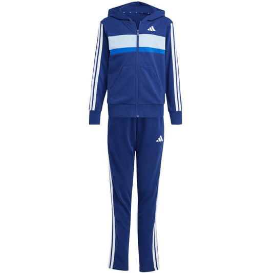 adidas Seasonal Essentials Tiberio 3-Stripes French Terry Tracksuit for Kids Navy Blue JI6035 In preparation Adidas