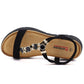 Women's black wedge sandals Artiker 58C0007