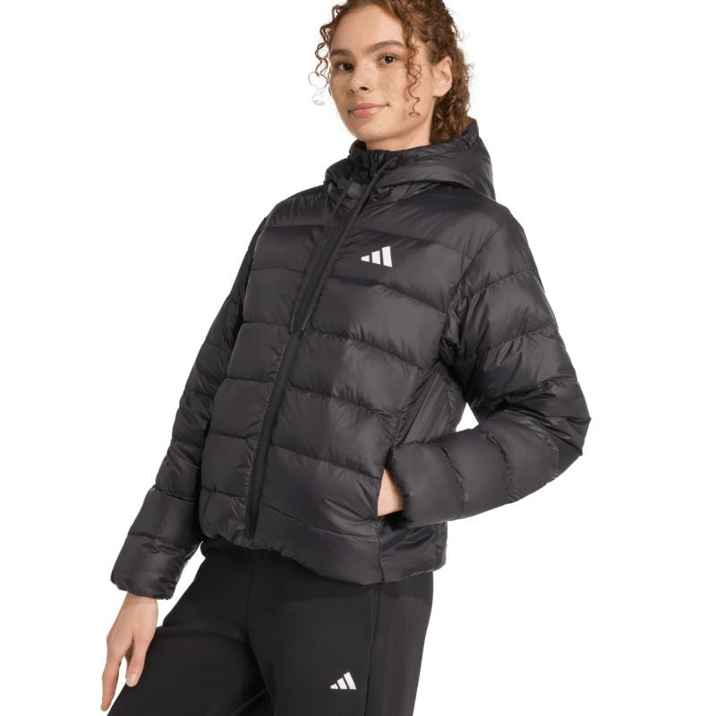 Women's adidas Essentials Climawarm Light Down Hoodie Jacket Black KC1580 In preparation Adidas