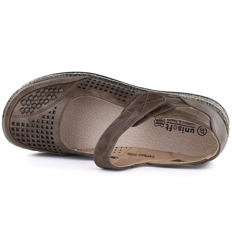 Women's openwork velcro shoes fango Unisoft 7026 Unisoft