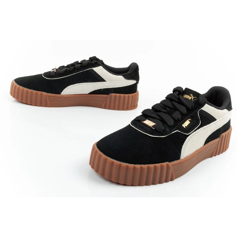 Puma women's sports shoes sneakers Carina 3.0 leather black fashionable