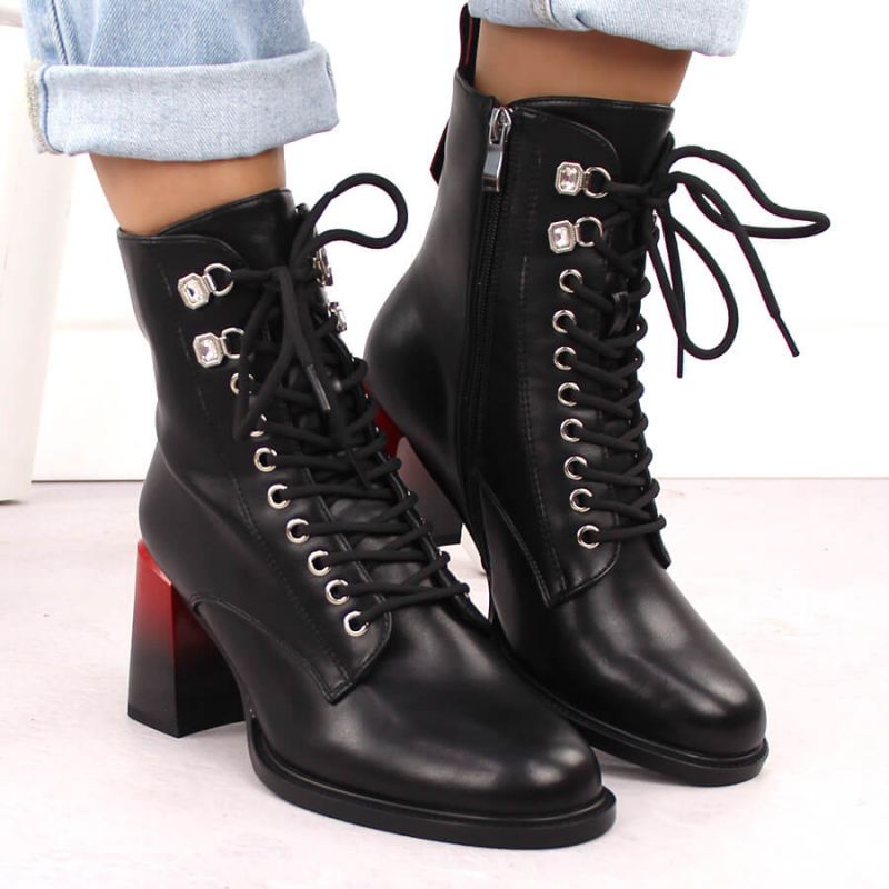 D&amp;A S.Barski ankle boots with decorative heel Premium Collection W MR880-132 OLI270 Footwear/Lifestyle/S.Barski Your Sports Performance