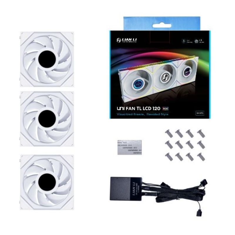 Lian Li UNI FAN TL LCD Computer Case Fan 12cm White Chłodzenie/Chłodzenie - wentylatory Your Sports Performance