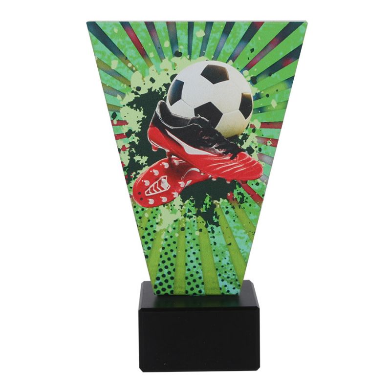 Glass football trophy Triumph In preparation Your Sports Performance