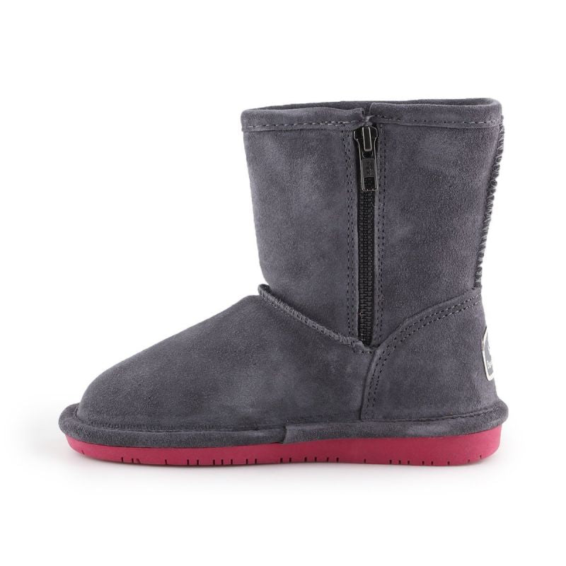 BearPaw Emma Toddler Zipper Jr 608TZ-903 Charcoal Pomberry winter shoes Footwear/Outdoor/UGG Your Sports Performance