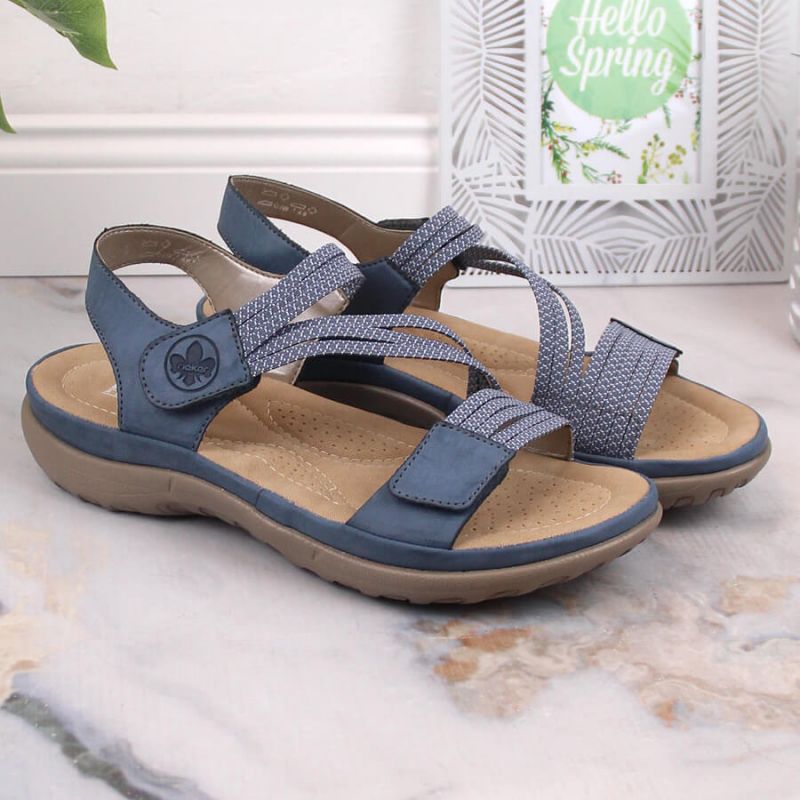 Comfortable Rieker W RKR587 blue sandals Footwear/Lifestyle/Rieker Your Sports Performance