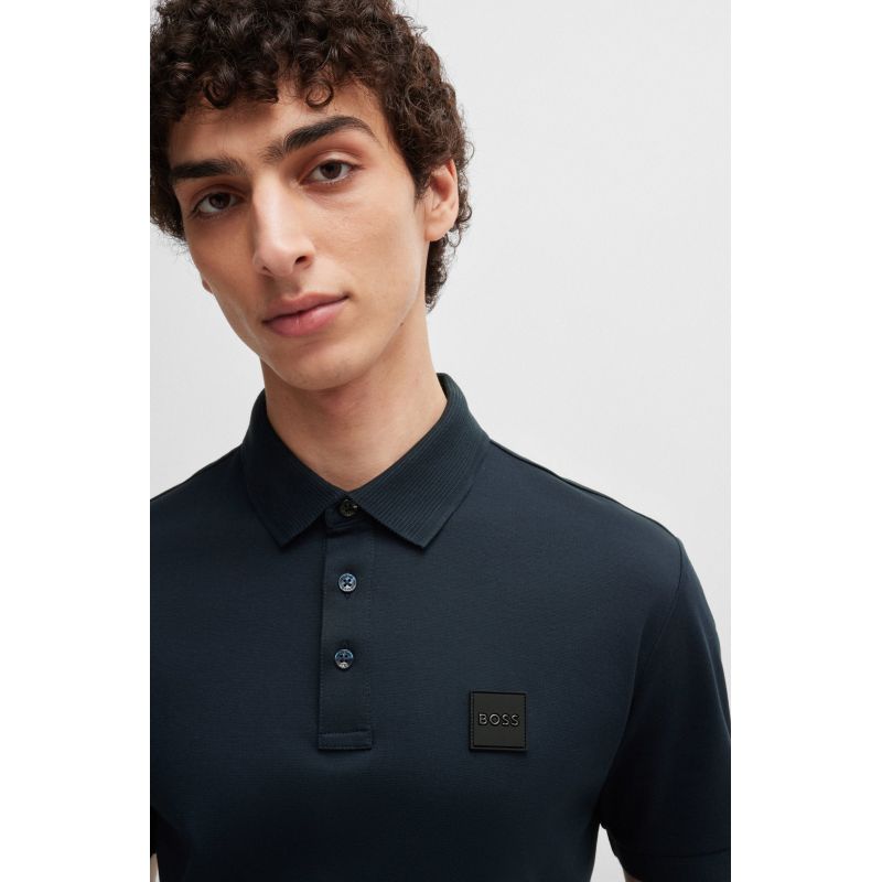 BOSS Parlay 143 BLU Men's Polo Shirt Classic Regular Fit Navy Blue (50515596-405) Boss