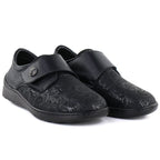 Leather Velcro shoes, elastic, black, Unisoft 8435 To be categorized Your Sports Performance