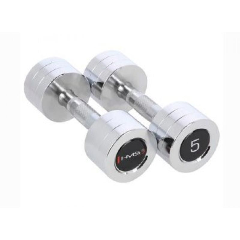 Chrome dumbbells 2x5 kg HMS CHD05 In preparation Your Sports Performance