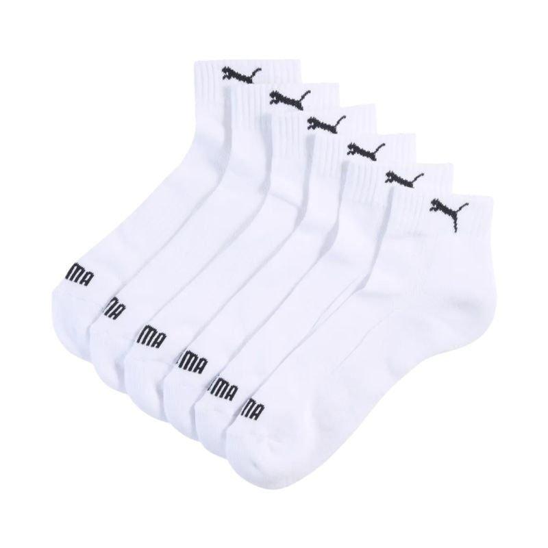 Puma Cushioned Quarter Socks 3 Pack White 938581 02