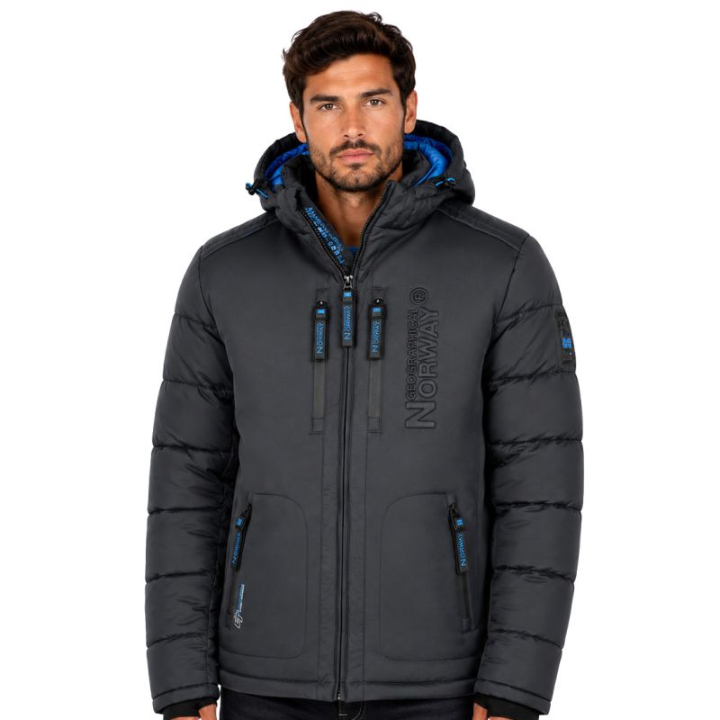Men’s Jacket Geographical Norway BEACHWOOD DGREY-BLUE DB MEN 068 BS4 (WU6633H/GN-DARK GREY)