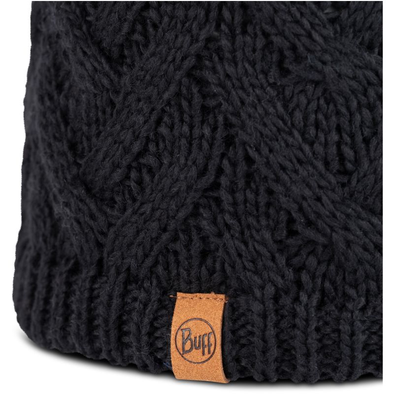 BUFF KNITTED & FLEECE BAND BEANIE CARYN BLACK