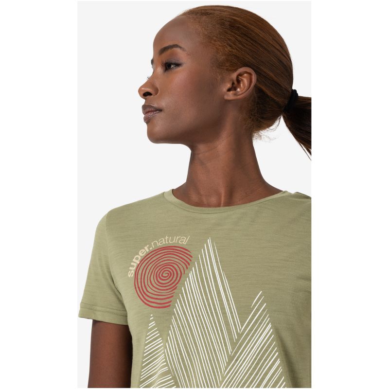 Women's SUPER.NATURAL Etretat Cliffs Tee Short-Sleeve T-Shirt, Green