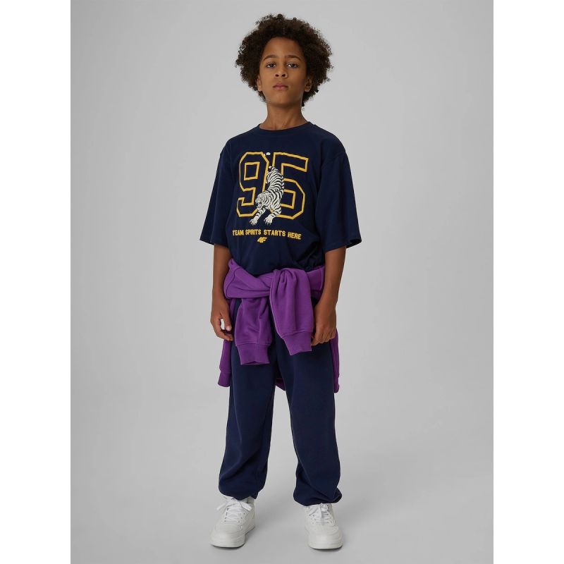 Boys’ Loose-Fit Printed T-Shirt 4F 4FJRAW26TTSHM4528-31S