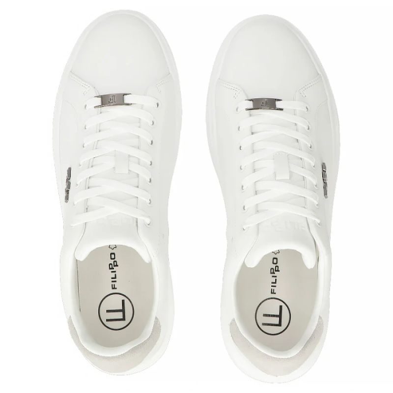 Men's white leather sneakers Filippo MP7840 Filippo