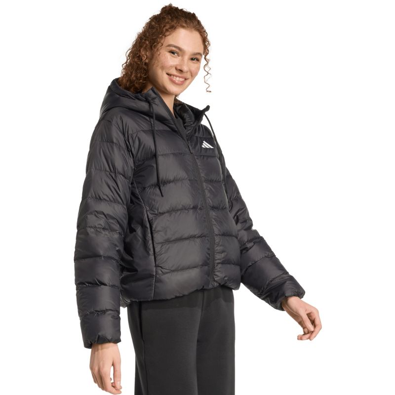 Women's adidas Essentials Climawarm Light Down Hoodie Jacket Black KC1580 In preparation Adidas