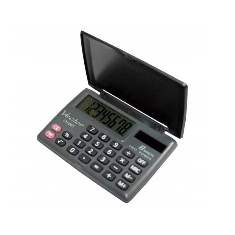 Vector KAV CH-861 Pocket Calculator, 8-digit, 87x58mm, black In preparation Your Sports Performance
