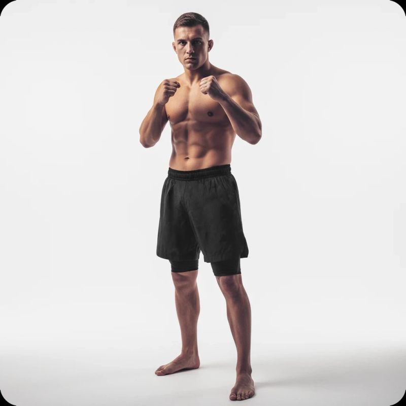DBX Bushido Black MMA Shorts with Leggings ODZIEŻ - Szorty treningowe Your Sports Performance